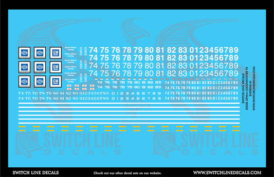HO Scale EMDX GP38-2 Locomotives V2 Decal Set