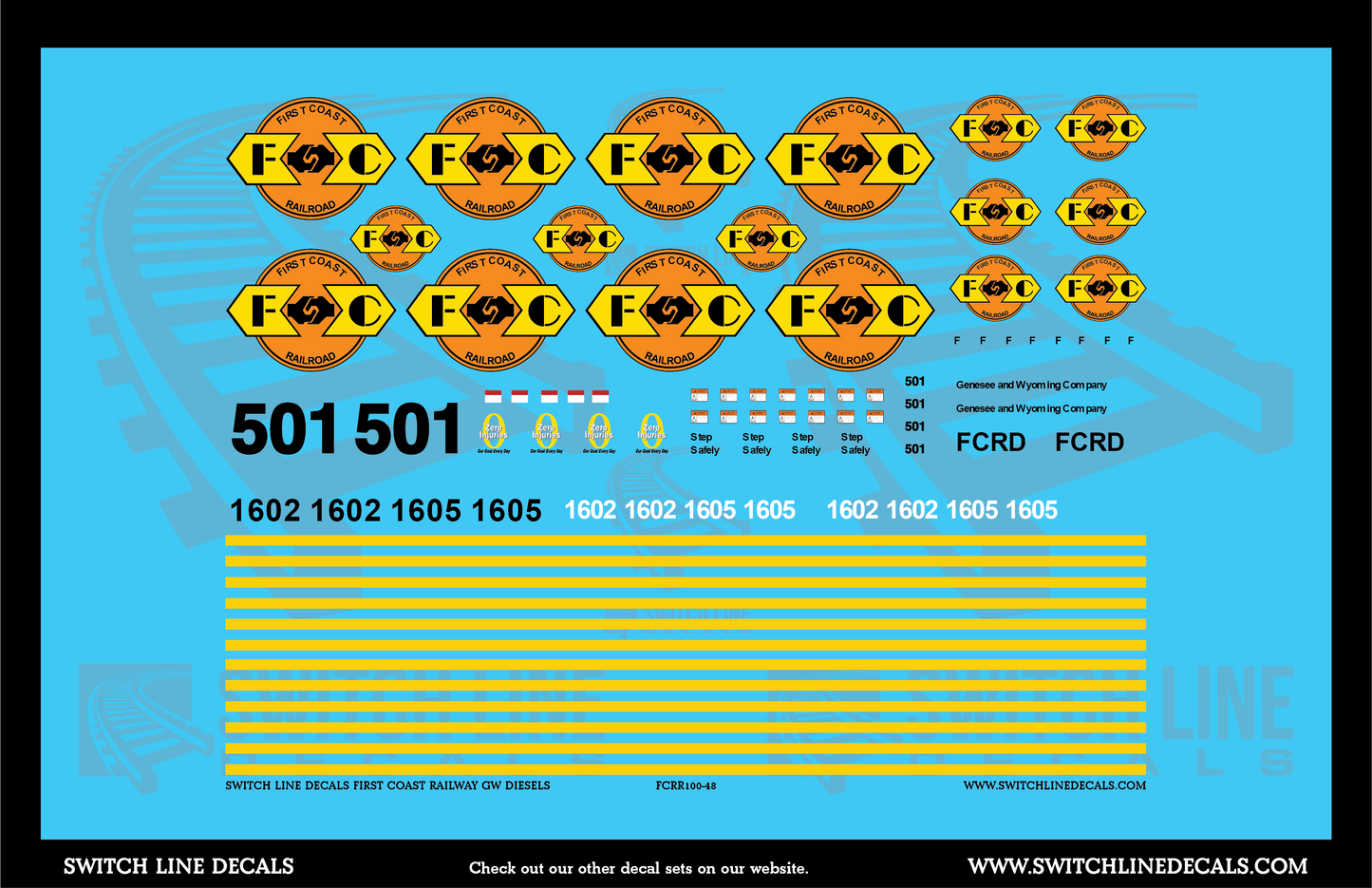 O Scale First Coast Railroad Decal Set