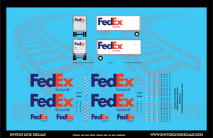 HO Scale FedEx Ground Little Trailers Decal Set