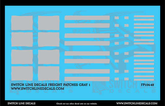 O Scale Gray Freight Patches Decal Set