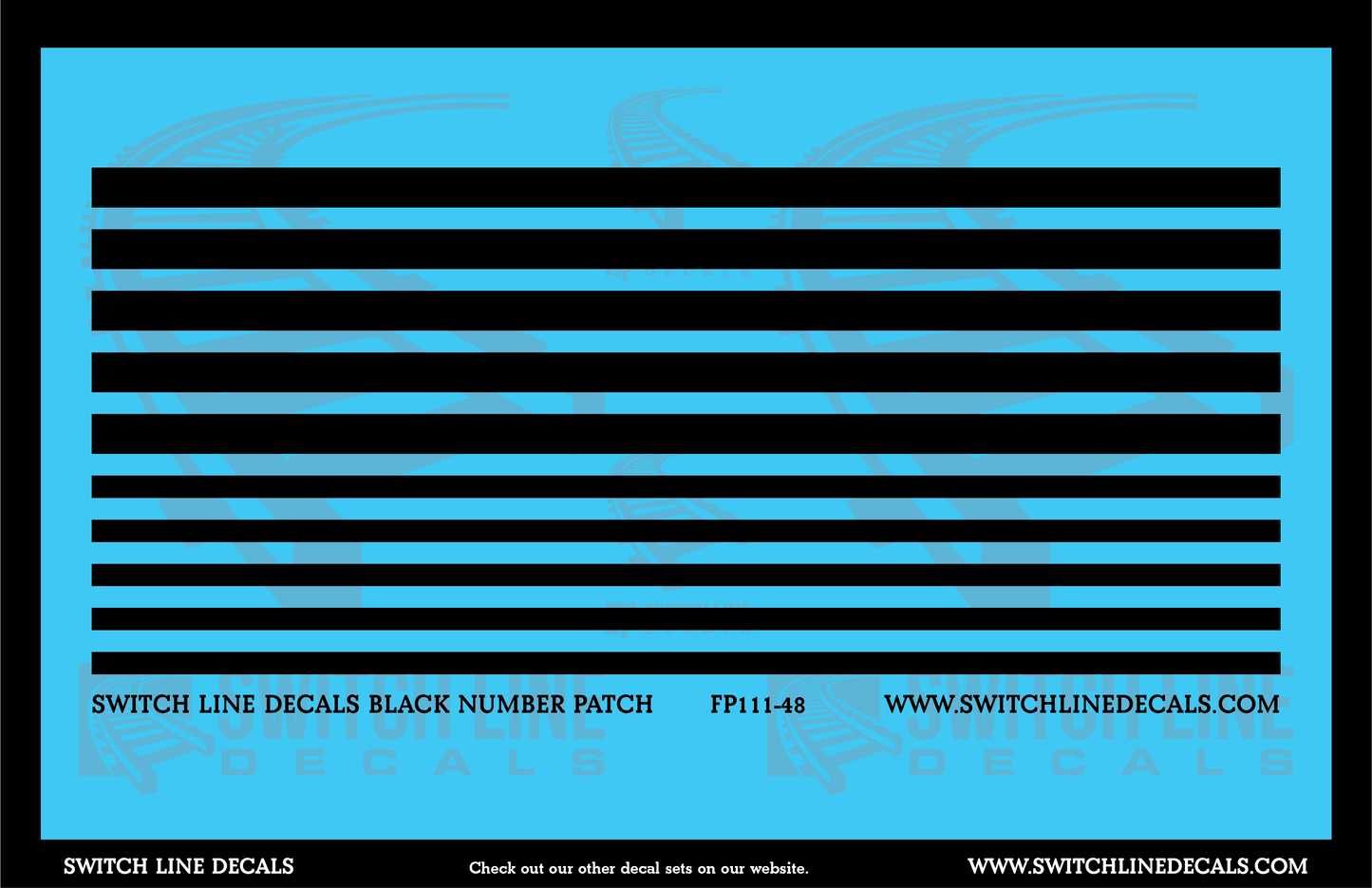 O Scale Black Number Patch Decal Set