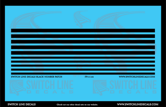 S Scale Black Number Patch Decal Set