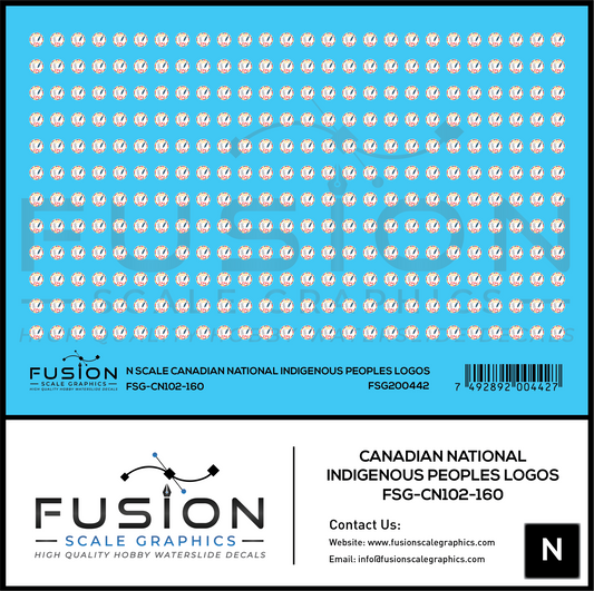 N Scale Canadian National Indigenous Peoples Logos Decal Set
