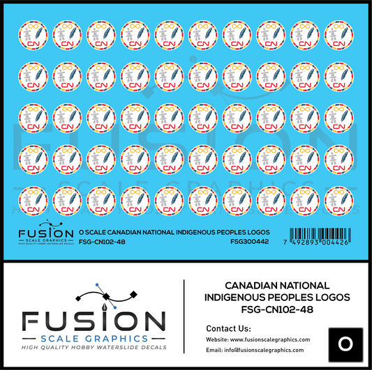 O Scale Canadian National Indigenous Peoples Logos Decal Set