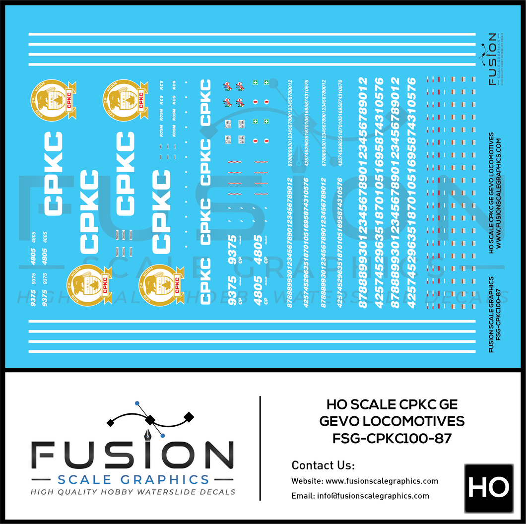 HO Scale CPKC ES44AC Locomotives Decal Set