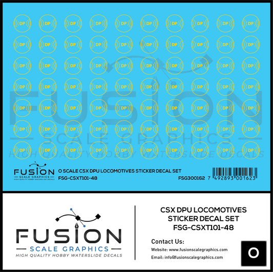O Scale CSX Distributed Power DP Logos Decal Set