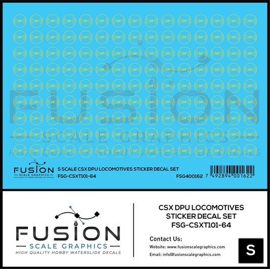 S Scale CSX Distributed Power DP Logos Decal Set