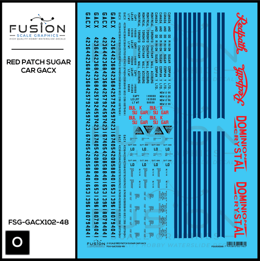 O Scale Redpath GACX Sugar Car Decal Set