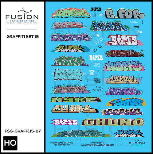 HO Scale Graffiti Decal Set 15