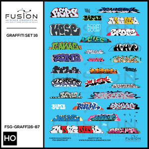 HO Scale Graffiti Decal Set 16