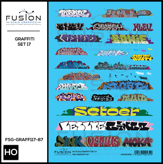 HO Scale Graffiti Decal Set 17