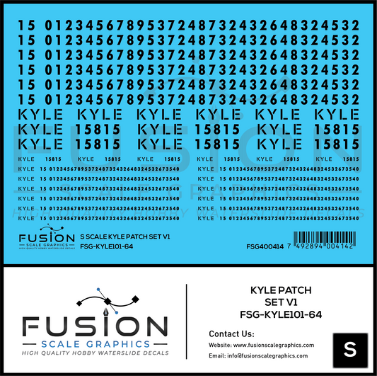 S Scale KYLE Patch Decal Set V1