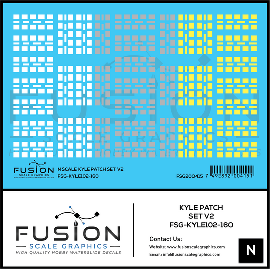 N Scale KYLE Patch Decal Set V2