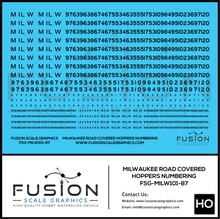 Load image into Gallery viewer, HO Scale Milwaukee Road Covered Hoppers Numbering Decal Set