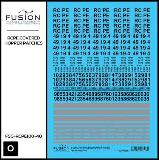 O Scale RCPE Covered Hopper Patch Decal Set