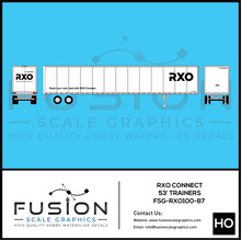 Load image into Gallery viewer, HO Scale RXO Connect Trucking 53&#39; Trailers Decal Set