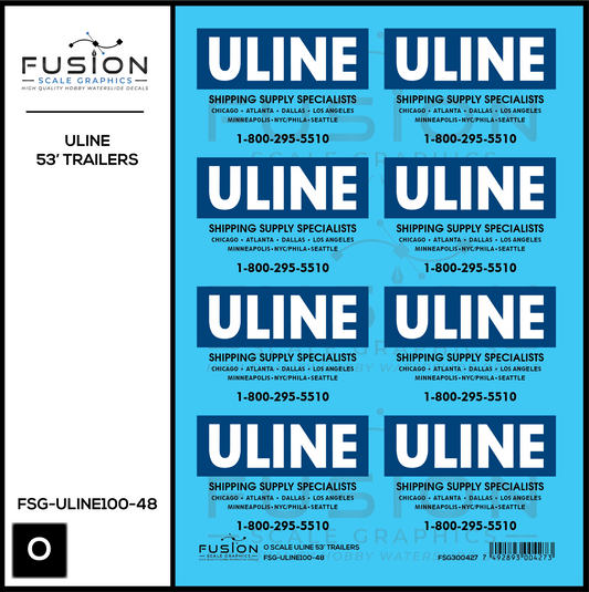 O Scale ULINE 53' Trailers Decal Set