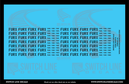 N Scale FURX Stencil Decal Set