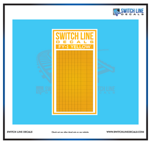 HO Scale Yellow Freight Car Reflective FRA Markings Set