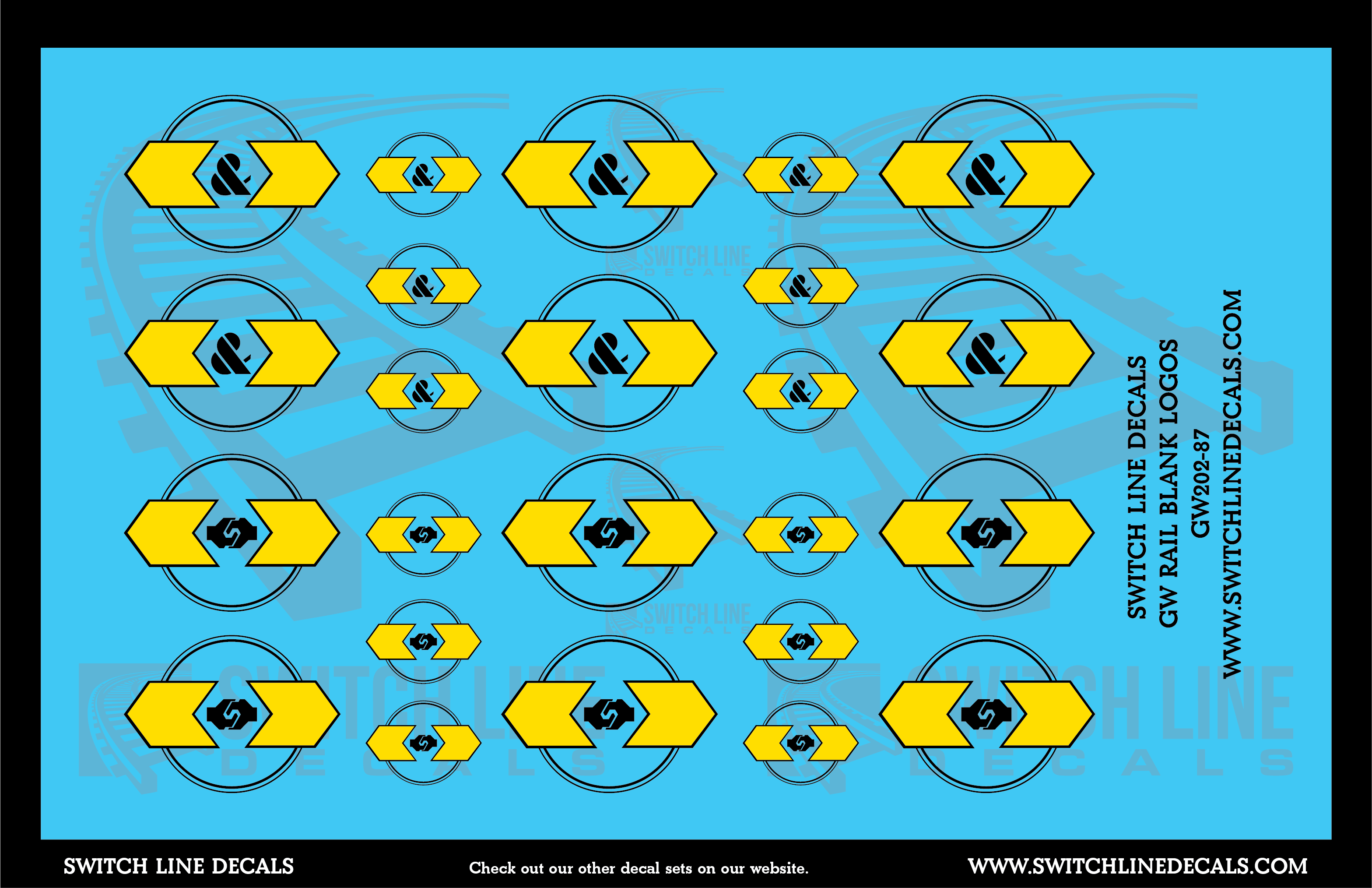HO Scale GW Rail Blank Logos Decal Set – Mountain West Model Trains