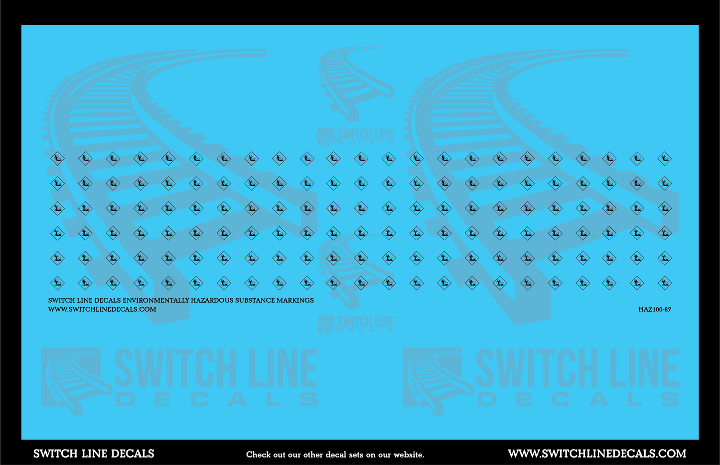 HO Scale Environmental Hazard  Markings Placard Decal Set