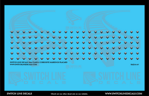 HO Scale 3266 Class 8 Corrosive Markings Placard Decal Set