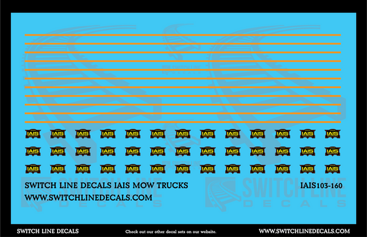 N Scale Iowa Interstate MOW Trucks Decal Set