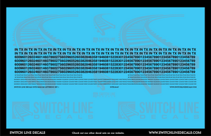 HO Scale INTX Railroad Freight Car Patching Decal Set Black