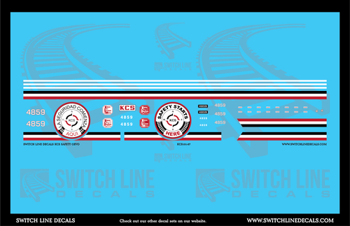 HO Scale Kansas City Southern Safety GEVO Locomotive Decal Set