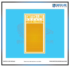 HO Scale Yellow Locomotive Reflective 3" Stripes FRA Markings Set