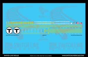 HO Scale MBTA F40PH-3C Locomotive Decal Set