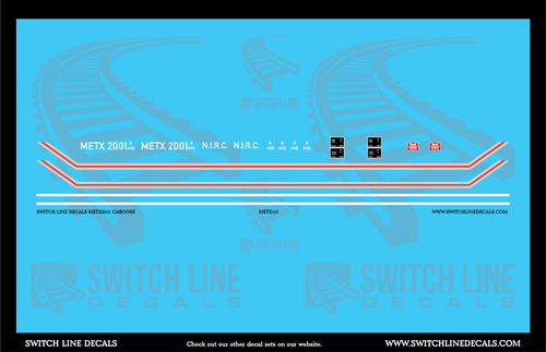 N Scale Metra 2001 Rock Island Caboose Decal Set