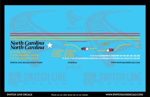 N Scale NCDOT F59PH Locomotive Decal Set