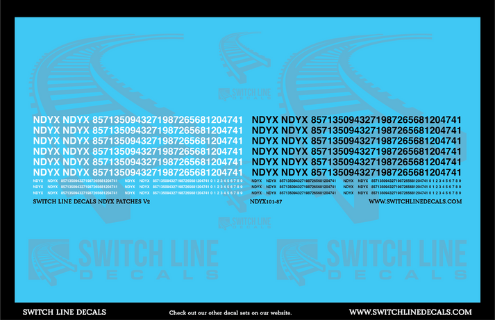 HO Scale NDYX Patches V2 Decal Set – Mountain West Model Trains