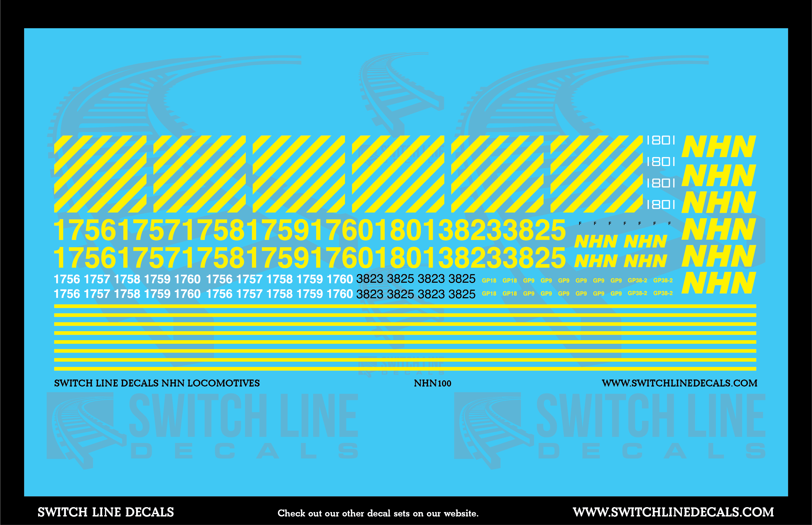 HO Scale New Hampshire North Coast NHN Locomotives Decal Set – Mountain ...