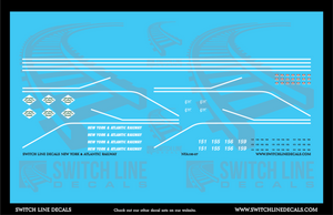 HO Scale New York & Atlantic Railway MP15 Locomotive Decal Set