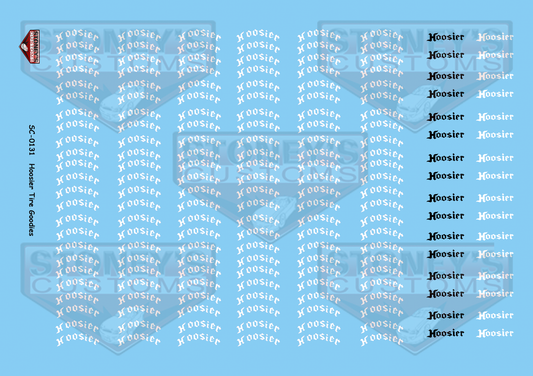Stoney's Customs Hoosier White Tire Goodies 1:24 Decal Set