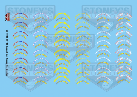 Stoney's Customs '10 - '15 Support Our Troops Goodies 1:24 Decal Set