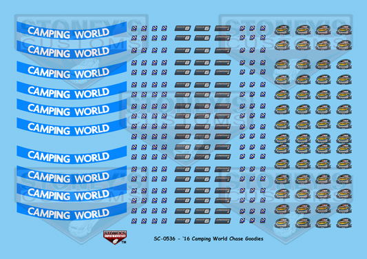 Stoney's Customs 2016 Camping World Chase Goodies 1:24 Decal Set