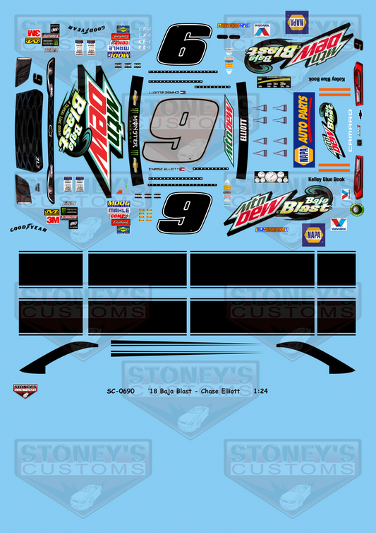 Stoney's Customs 2018 #9 Baja Blast Chase Elliott 1:24