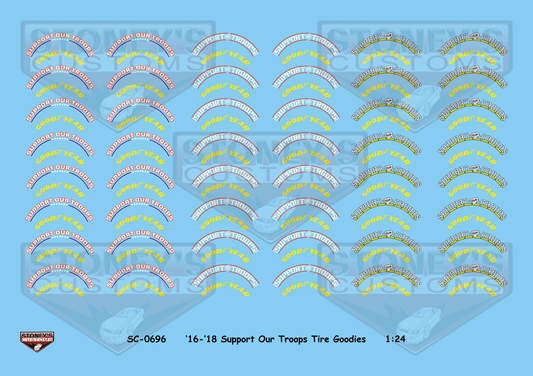 Stoney's Customs 2016-2018 Support Our Troops Tire Goodies 1:24
