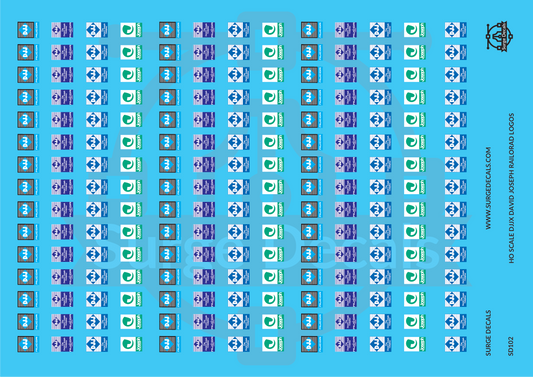HO Scale DJJ David Joseph Railcar Logos Decal Set