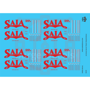 Surge Decals HO Scale Saia 20' Trailer Decal Set