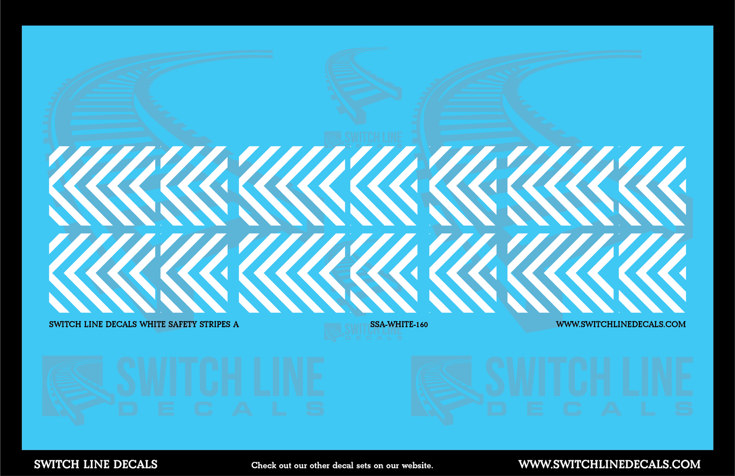 N Scale White Safety Stripes A Decal Set