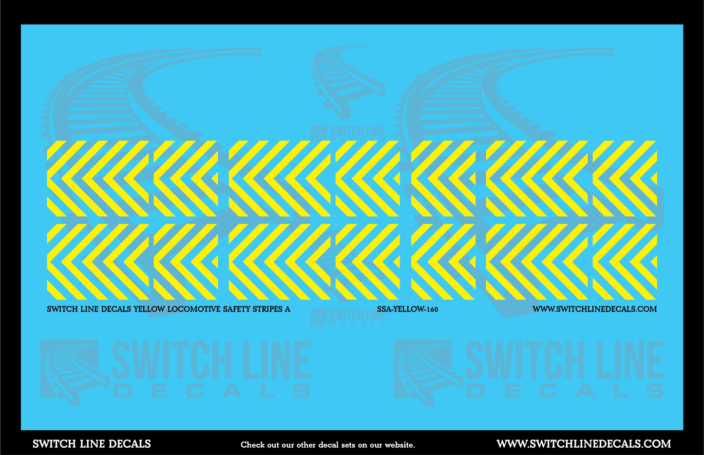 N Scale Yellow Locomotive Safety Stripes A Decal Set