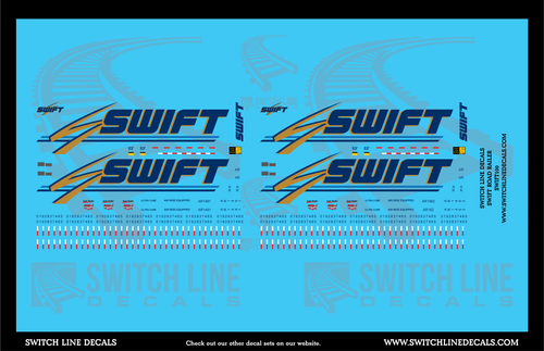 HO Scale Swift Roadrailers Decal Set