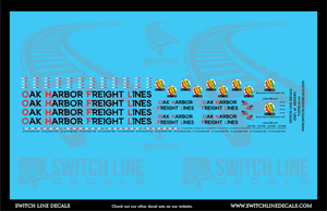 HO Scale Modern Oak Harbor Freight Lines 28' Trailers Decal Set