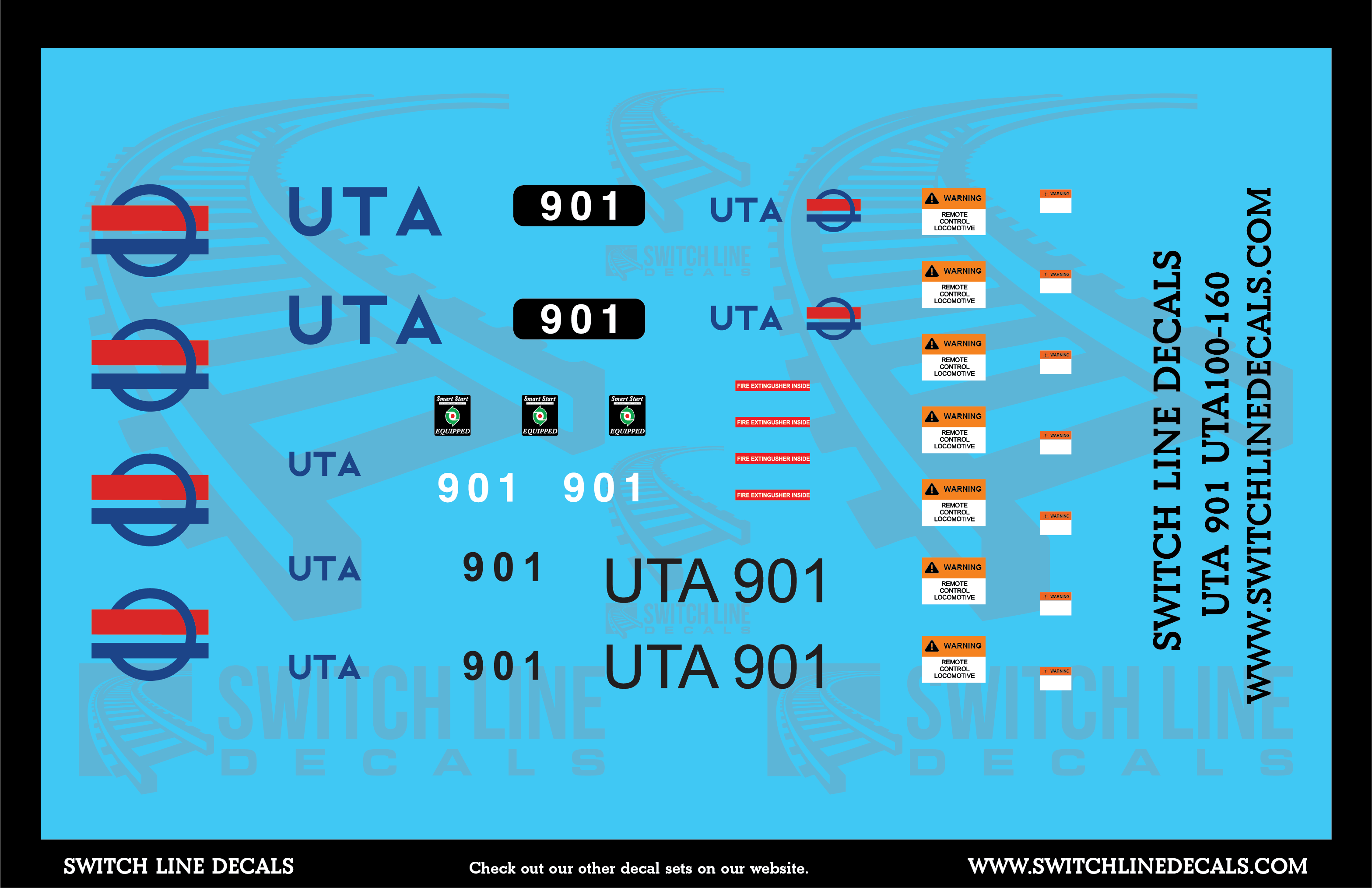 N Scale UTA 901 Locomotive Decal Set – Mountain West Model Trains