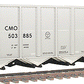 O Scale UP/CMO Style RD-4 Coal Hopper White Dashes Reflective Decal Set