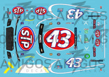 Load image into Gallery viewer, 3 Amigos Decals #43 STP John Andretti Tribute 2021 Chevy Camaro 1:24 NEON Decal Set - 1